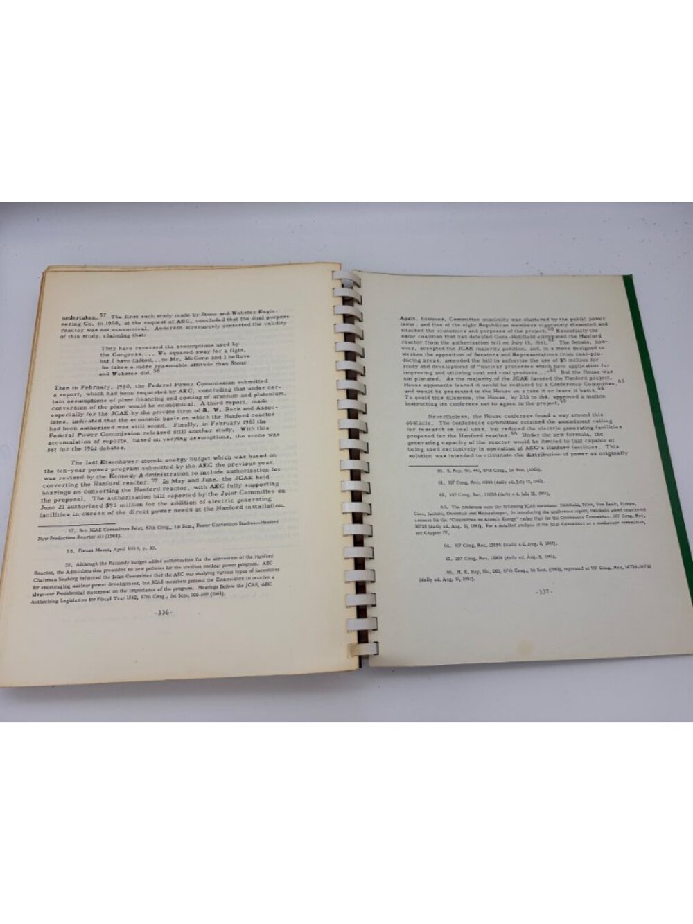 1961 Joint Committee on Atomic Energy Government Power Green Rosenthal GWU Study - Picture 11 of 13